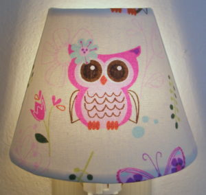 pink owl nursery night light on baby night light